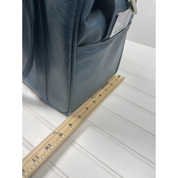 Vtg Samsonite Luggage Weekender Hand Bag Royal Traveler Medalist Blue - Picture 10 of 11